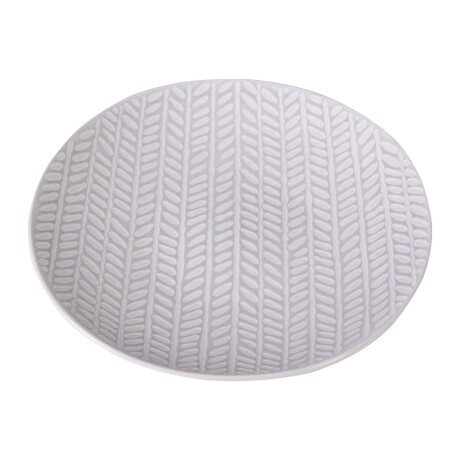 PLATO CERAMICA GRIS LEAF
