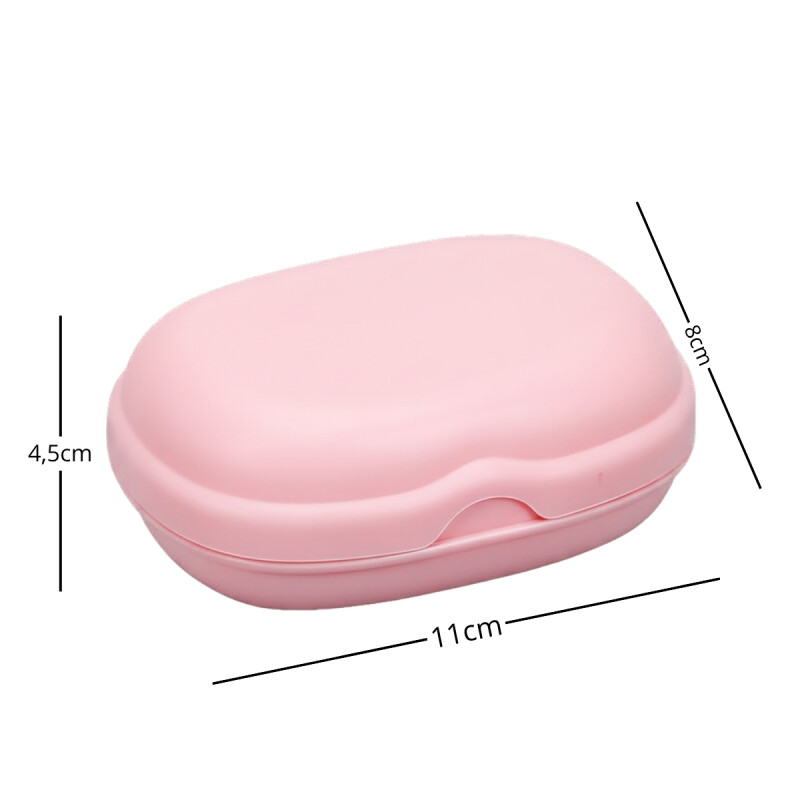 Jabonera con tapa ROSADO