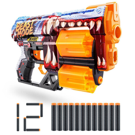 Pistola XShot Skins Dread Lanza C/ 12 Dardos Zuru Escamas