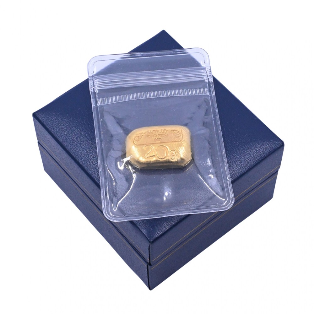 Lingote 20 gr de oro fino 999. Sellado Joyería Facello Lingote 20 gr de oro fino 999. Sellado Joyería Facello