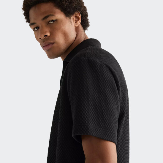 Remera Wrangler Polo Knitted Negro