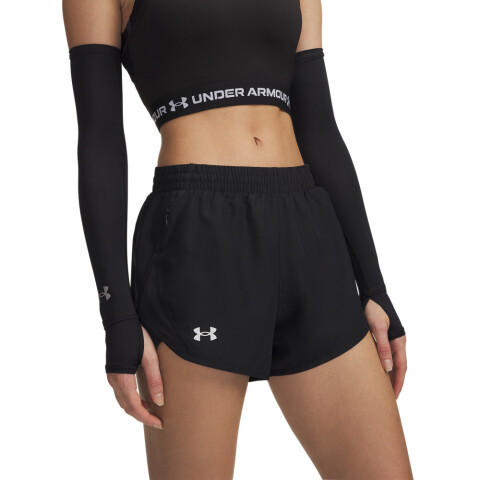 UA Fly By 3'' Shorts-RED BLK-001