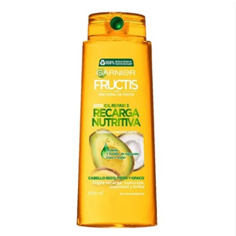 Garnier Fructis Shampoo Recarga nutritiva 650 ml Garnier Fructis Shampoo Recarga nutritiva 650 ml