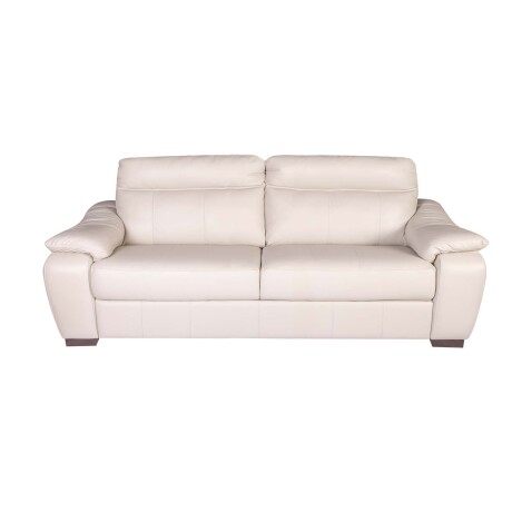SOFA 3 CUERPOS CUERO-100-NATURAL NATURAL-BEIGE LAURENT MARFIL
