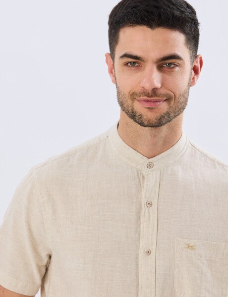 CAMISA DE LINO CUELLO MAO Arena