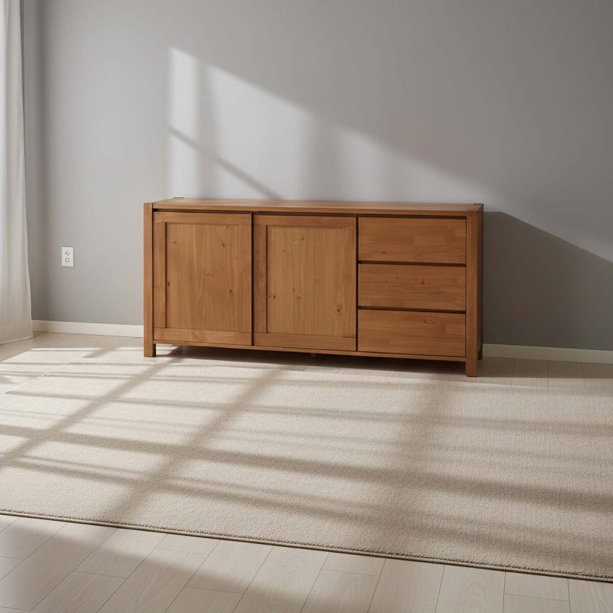 APARADOR/CRISTALERO - MADERA MARRON TOLEDO 