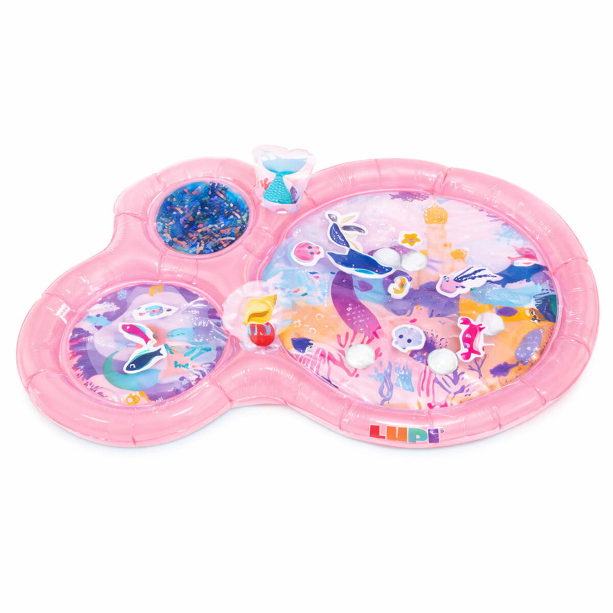 Alfombra Colchoneta Inflable De Agua Sensorial Bebé Sirenas - Color Rosa 