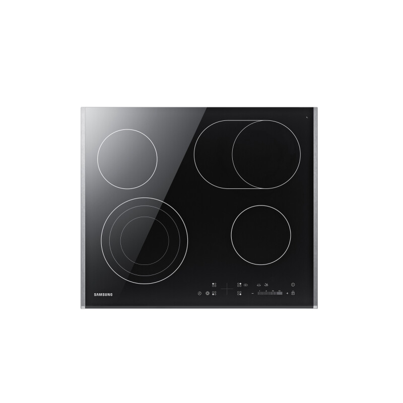Anafe Eléctrico Samsung 60 cm 4 Zonas Vitrocerámico Vidrio Negro