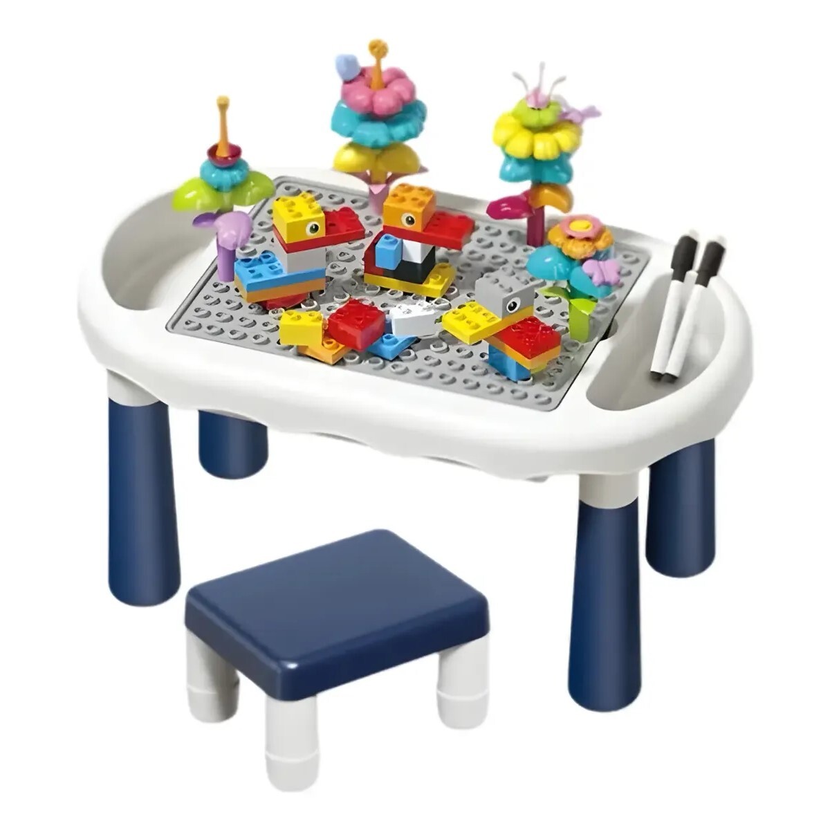 Set de Mesa con Bloques para Armar 6 en 1 49 Piezas 