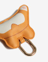 Llavero Cuero/PU Llavero Y Bag Charm Perro De Espalda - Combinacion Bicolor