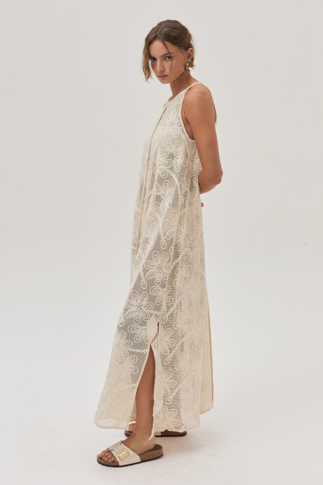 Vestido Flora Crudo