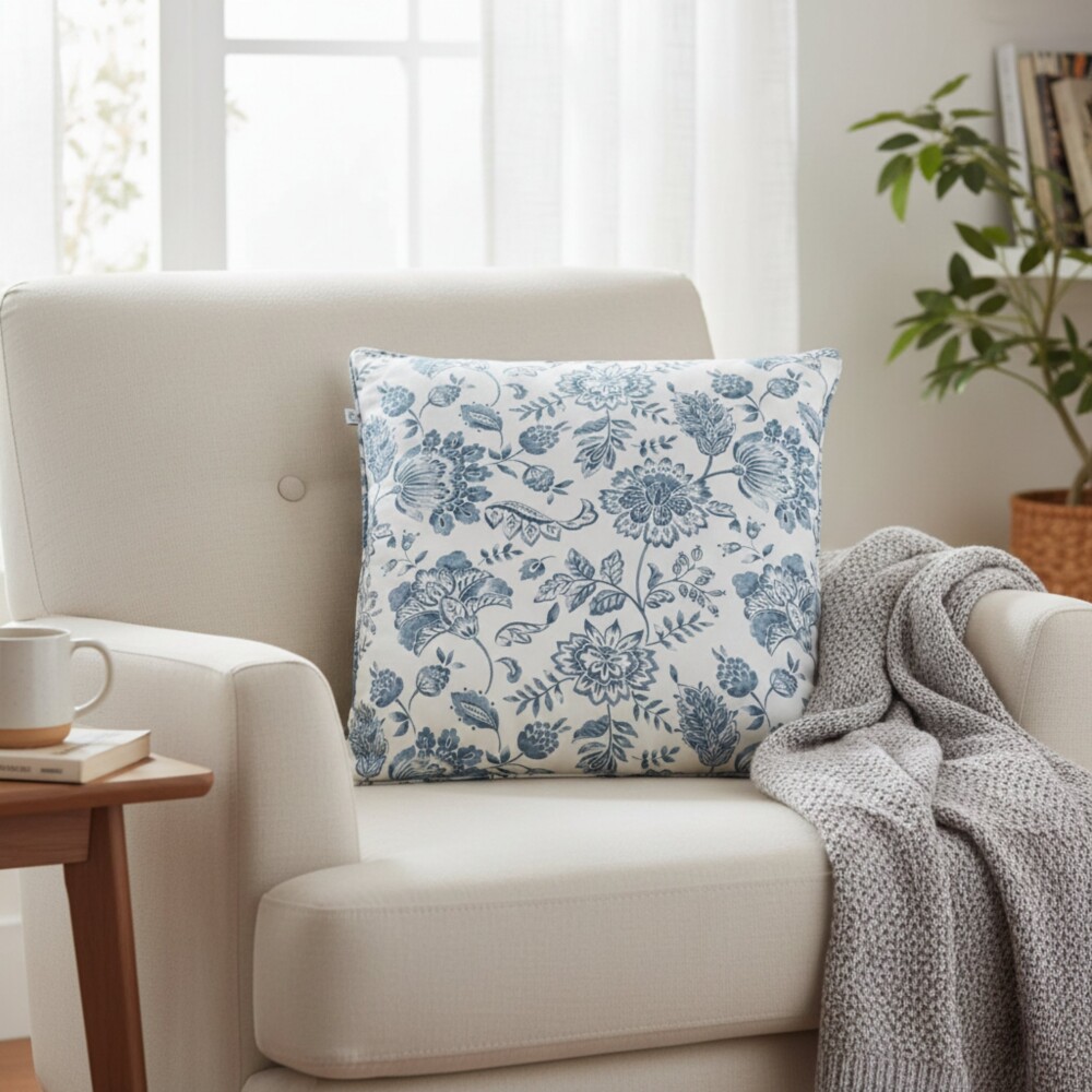 Almohadón 50x50 100% Algodón - Pilar Bluestone