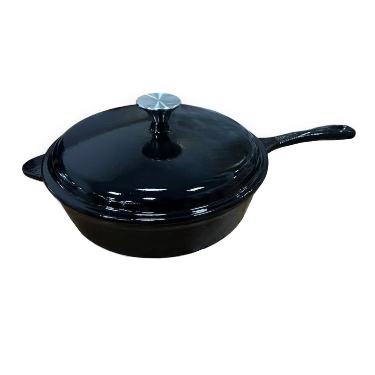 Wok Hierro Fundido Esmaltado Antiadherente 27cm 3 Lts Color Negro 