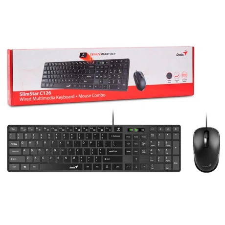 Combo Teclado y Mouse Genius Slimstar C126 USB 001