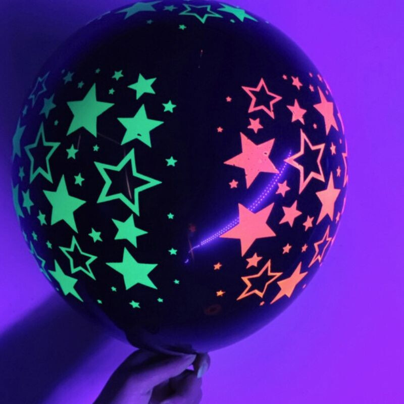Globos X5 Tamaño R18 Fluo Estrellas