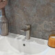 GRIFERIA DE LAVATORIO BRUSHED NICKEL LINEA EPUYEN GRIS-BRUSHED NICKEL
