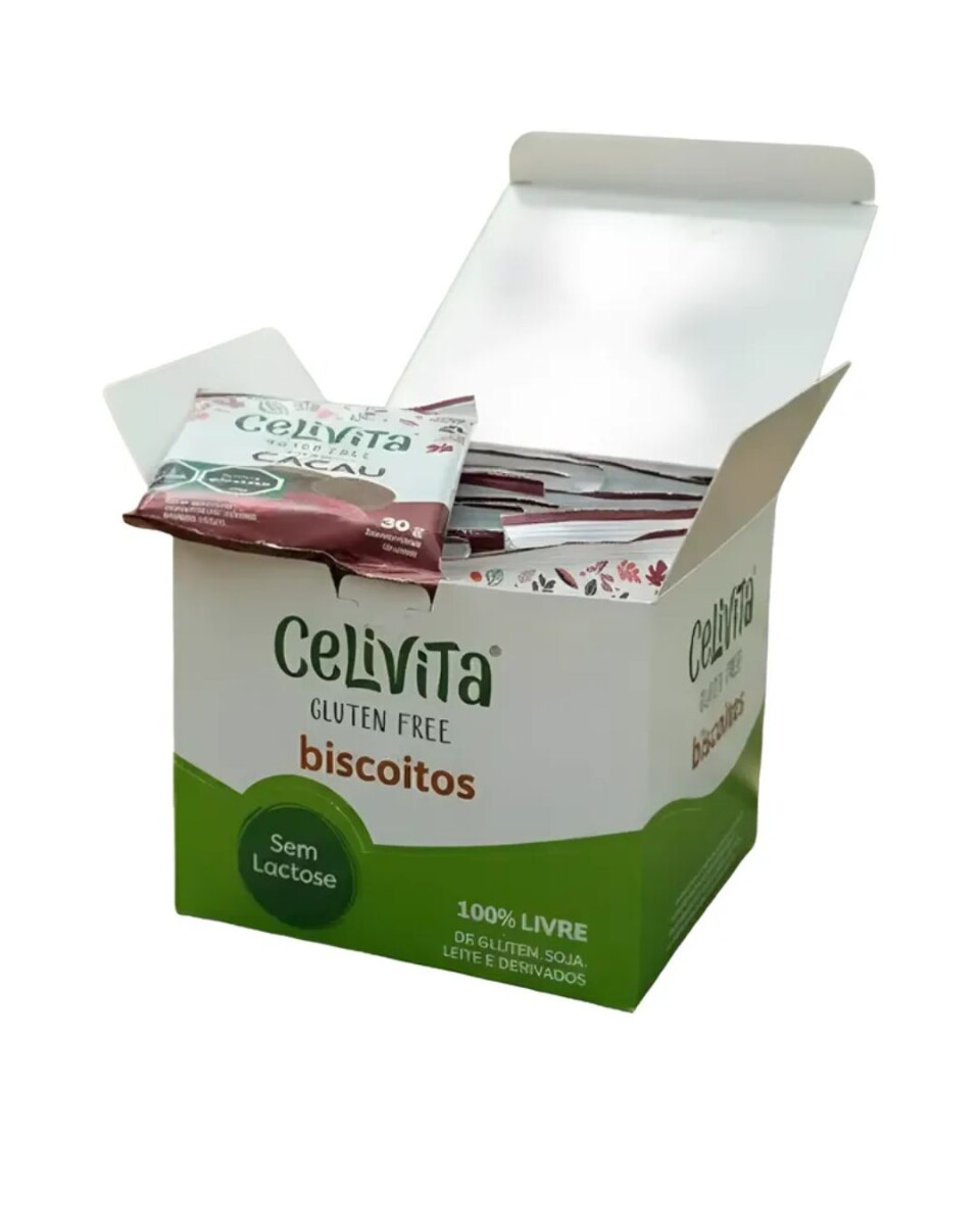 Galletas de Cacao Sin Gluten 30g Caja x12 Celivita 