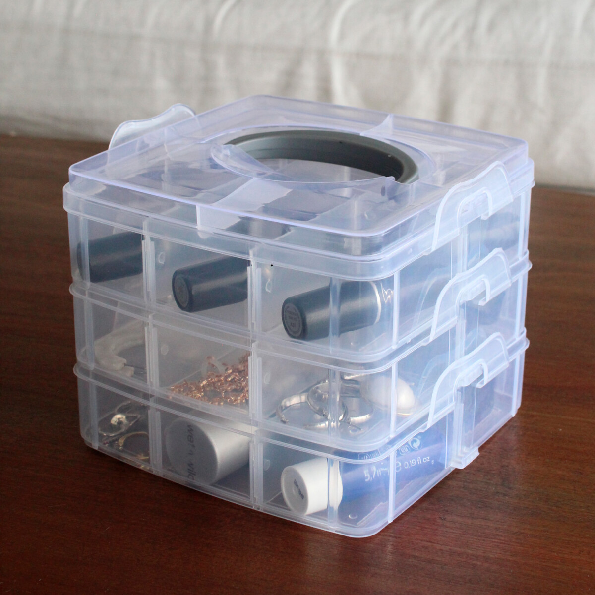 Caja Organizadora 3 Niveles Compartimentos Chica 