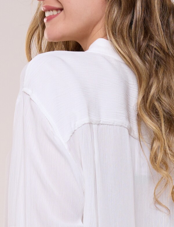 Camisa Holgada Texturada CRUDO