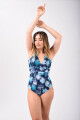 Malla con Corte PALMERAS AZUL