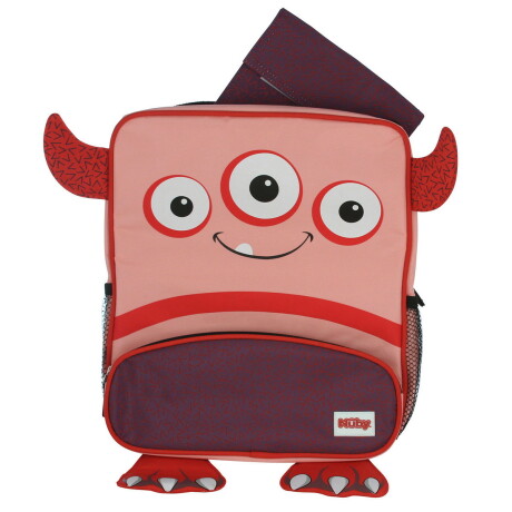 Mochila Y Lunchera Monster roja