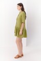 VESTIDO LINO STEP OLIVA