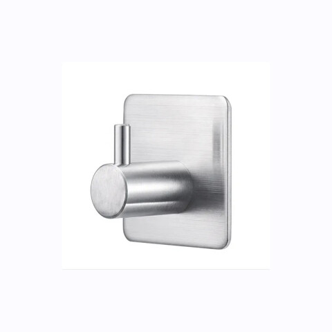 Gancho de acero autoadhesivo gris para baño Gancho De Acero Autoadhesivo Gris Para Baño