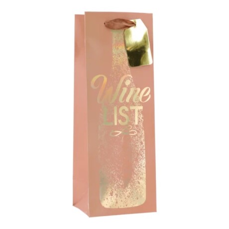 Bolsa Botella Top Pastel con Botella Rosa