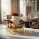 Soporte De Torta Dorado de 30x12cm Soporte De Torta Dorado de 30x12cm
