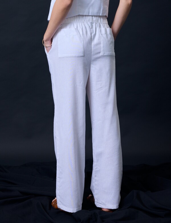 Pantalon Lino BLANCO