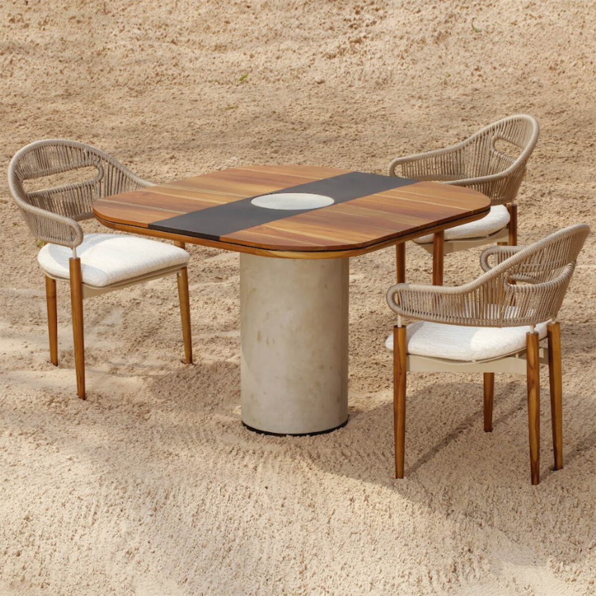 SILLA DE EXTERIOR FAROS BEIGE 