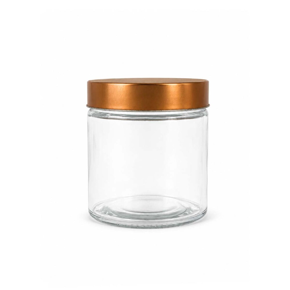Frasco tapa color bronce 700ml 11x11x12 cm Frasco tapa color bronce 700ml 11x11x12 cm