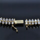 Pulsera En Oro 18K Con Doble Fila De Brillantes. Pulsera En Oro 18K Con Doble Fila De Brillantes.