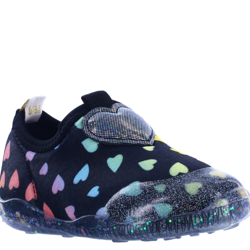 Championes Infantiles Bibi Urban Corazones Negro - Estampado