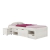 Cama 1 plaza Con Cajones - Linea Charme Blanco