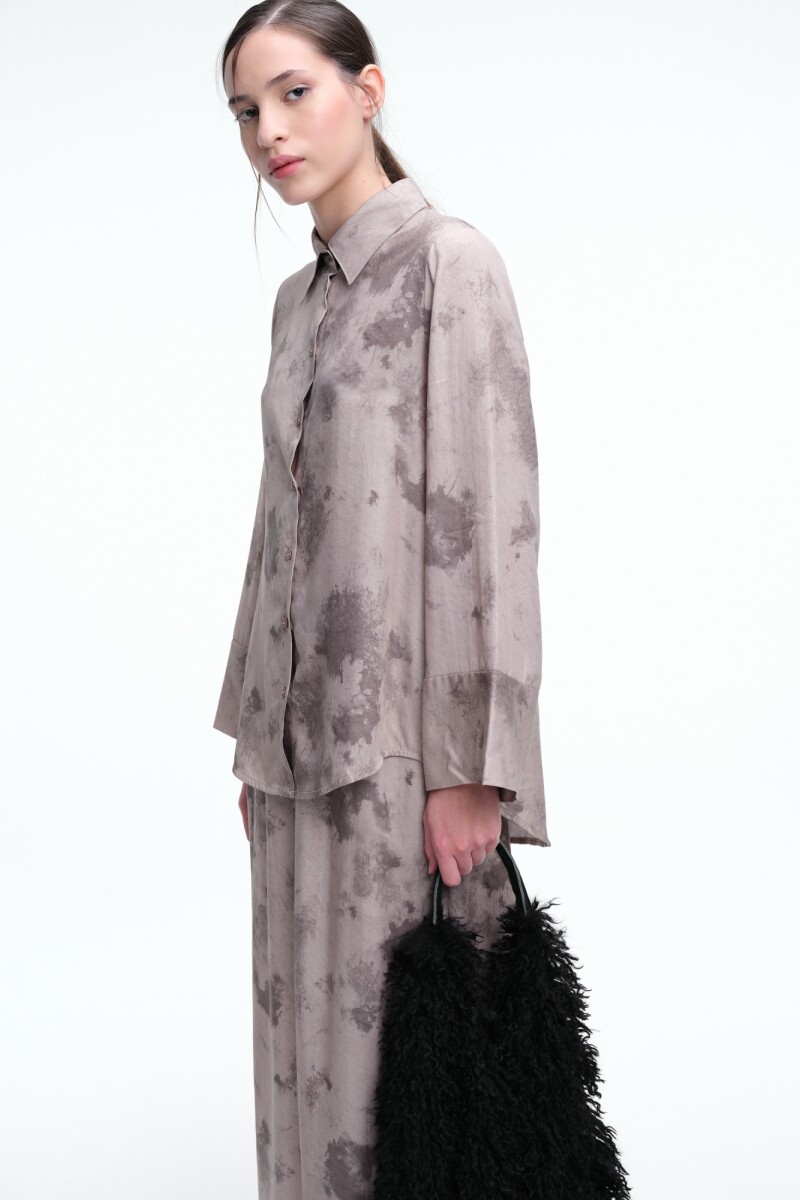 CAMISA OVER PRINT Gris