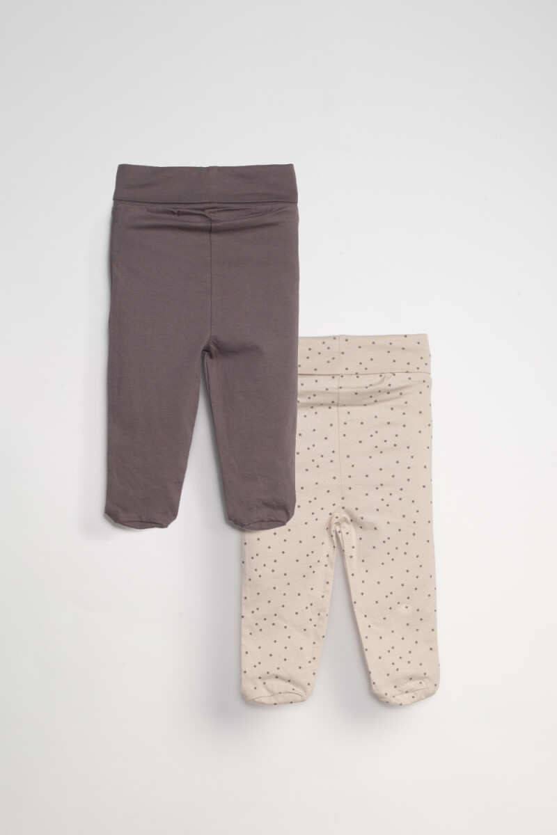 Pack x2 pelele Estrellas Beige
