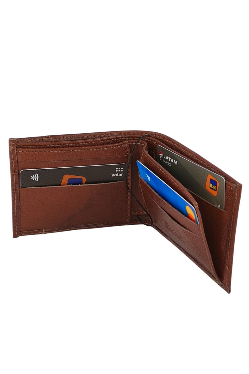 Billetera con triple tarjetero Marrón