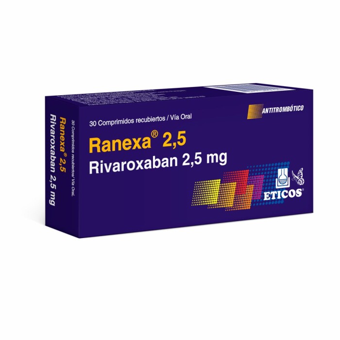 RANEXA 2,5 MG. CJ X 30 COMP. REC. única