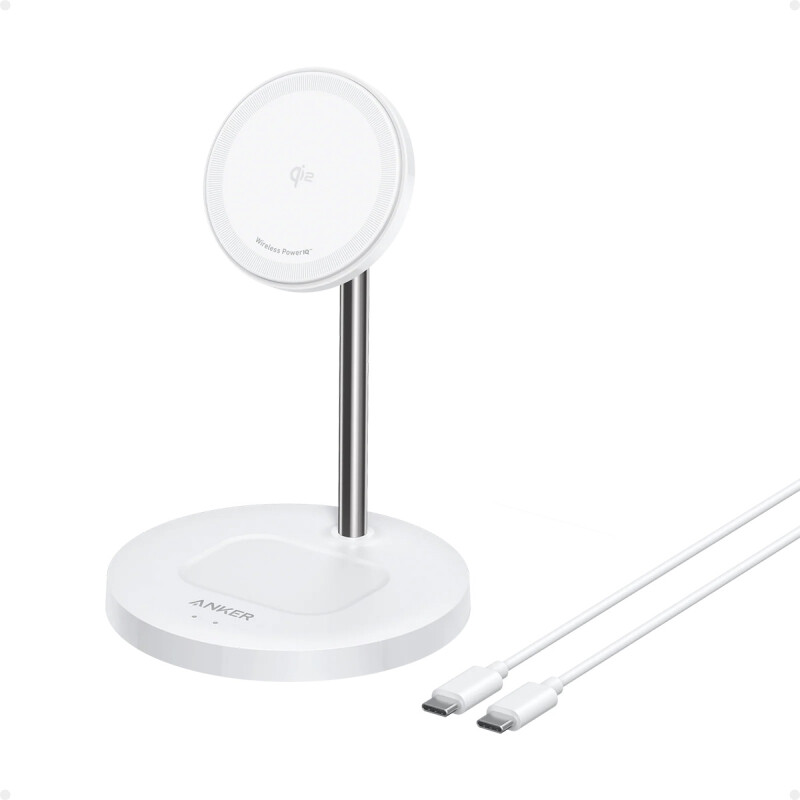 Cargador Inalámbrico Anker MagGo 2 en 1 White Cargador Inalámbrico Anker MagGo 2 en 1 White
