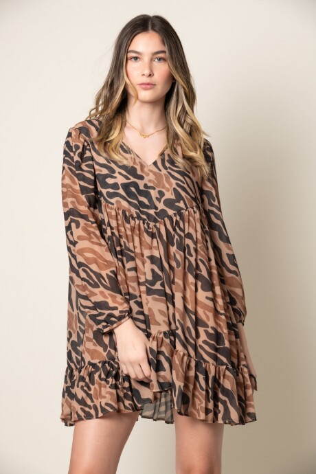 VESTIDO NOA LEOPARDO CAMEL