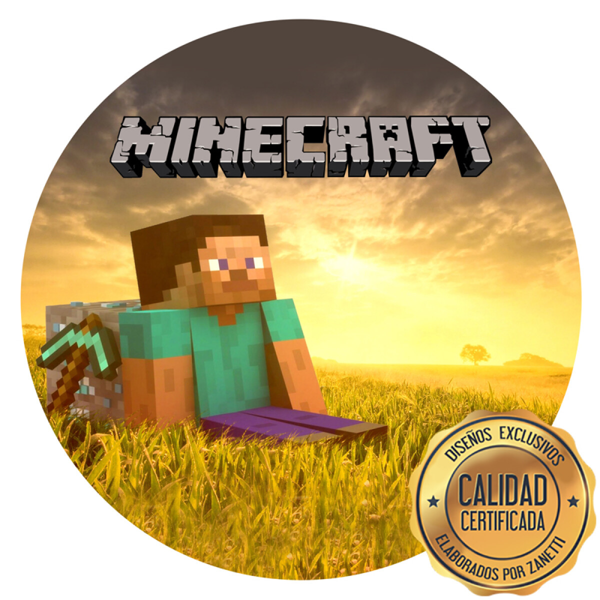 Lámina Minecraft - Campo Red. 