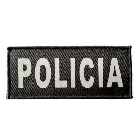 Parche reflectivo Policia Negro