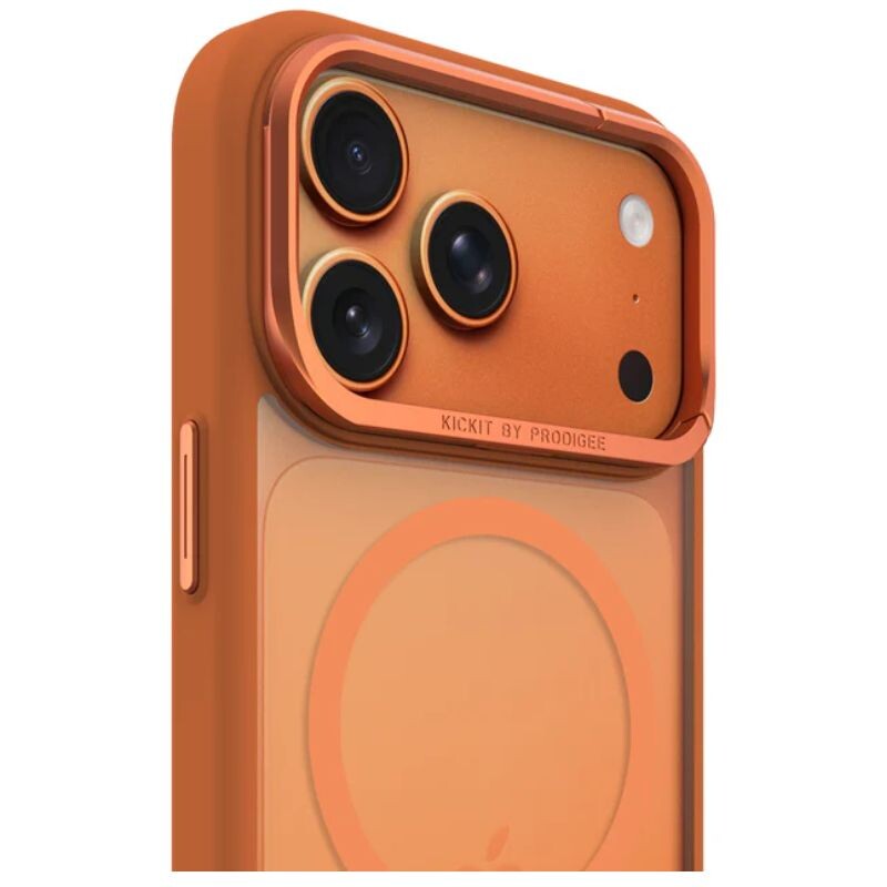 Case Prodigee iPh 17 Pro Kickit Mag Orange Case Prodigee iPh 17 Pro Kickit Mag Orange