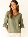 Blusa Surnia Verde Grisaceo