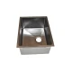 Pileta De Cocina Cuadrada Negra Acero Inoxidable 58.4X45.7X25.4 Incluye Desague Y Canastilla Aqualia 000
