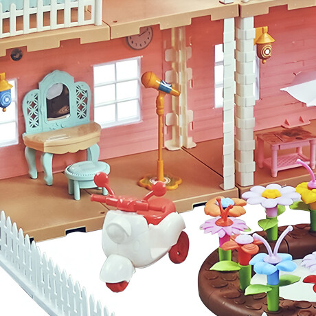 Casita De Muñeca Grande Drem House 195 Pcs + Luces Jug007206