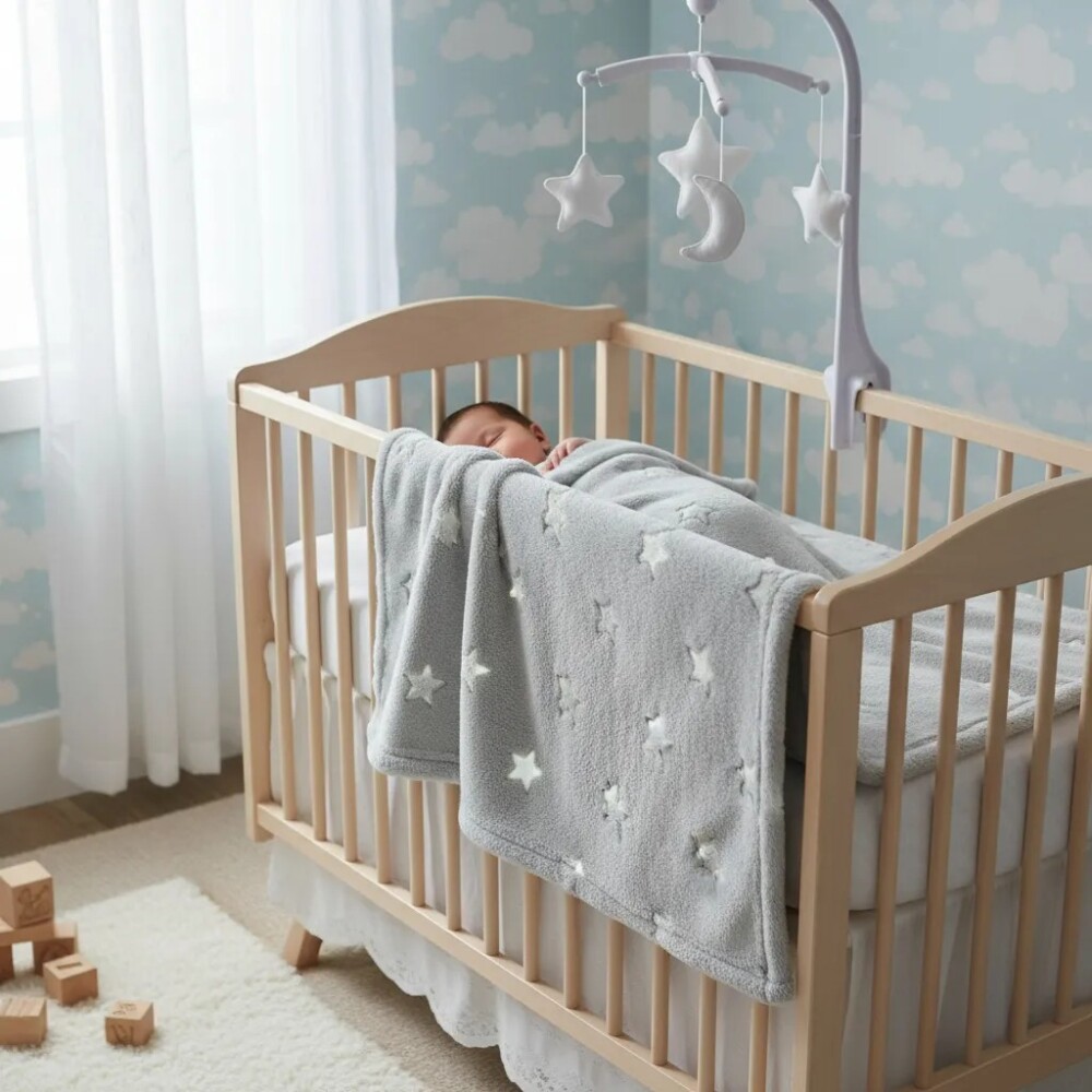 Manta estrellas BUBA clasica gris