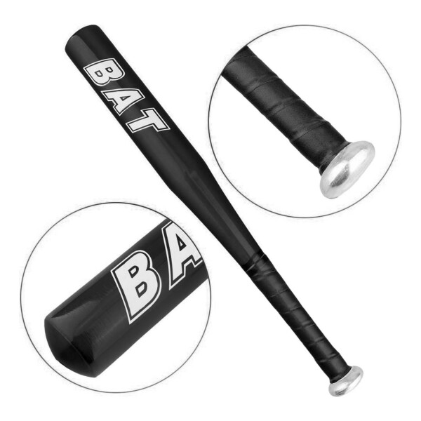 Palo Bate Baseball Beisbol Aluminio 51cm Deporte Defensa Variante Color Negro