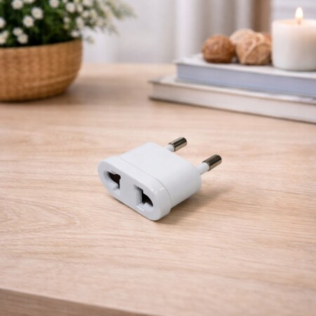 ADAPTADOR FICHA PASE AMERICANO Blanco